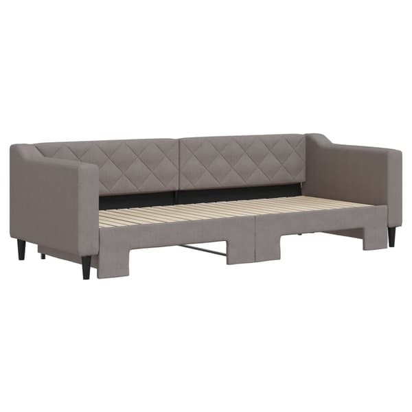 Dagbädd utdragbar taupe 80x200 cm tyg