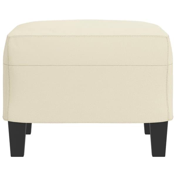 Fotpall gräddvit 60x50x41 cm konstläder