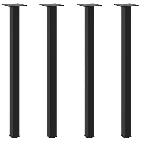Konsolbordsben 4 st svarta 72-74 cm stål