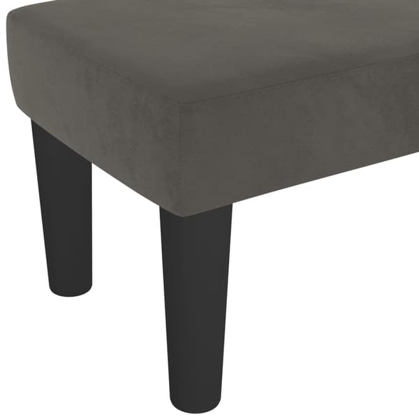 Bänk mörkgrå 100x30x30 cm sammet