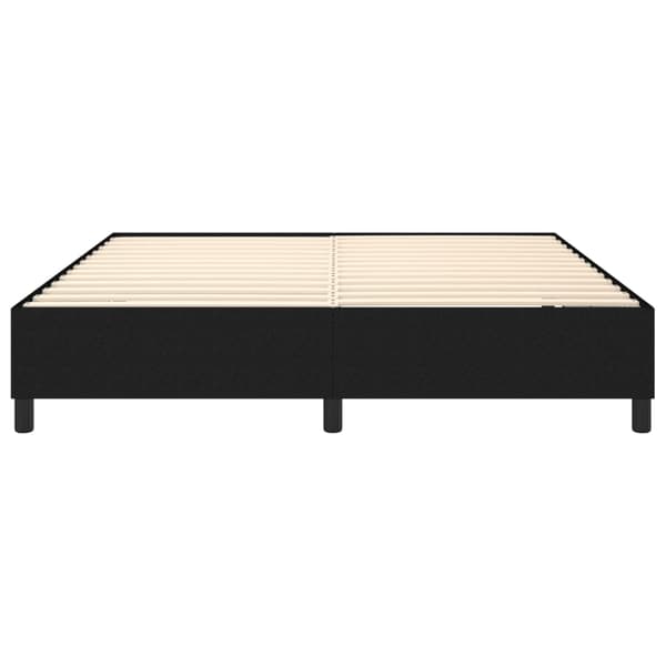 Boxspring-sängram svart 160x200 cm tyg