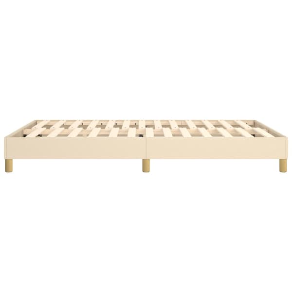Boxspring-sängram gräddvit 140x200 cm tyg