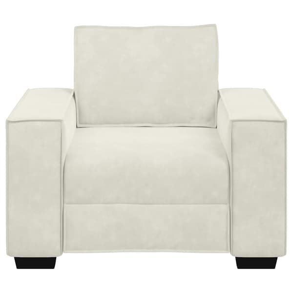 Soffstol gräddvit 100x78x84 cm sammet