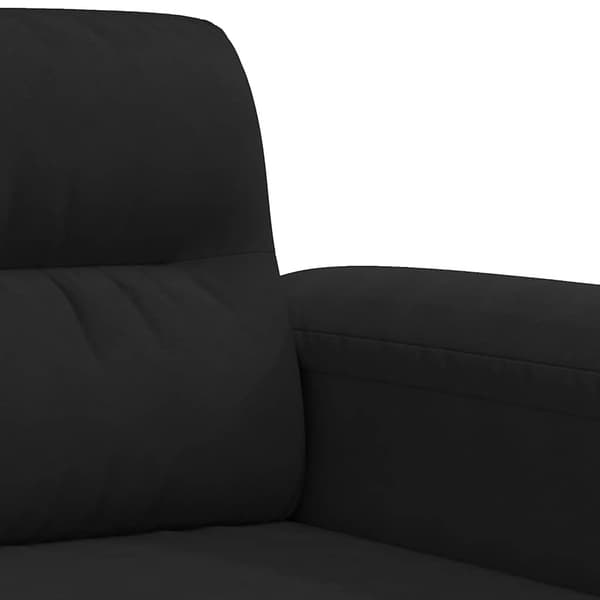 2-sitssoffa svart 140 cm mikrofibertyg