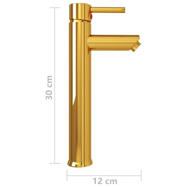 Badrumsblandare guld 12x30 cm