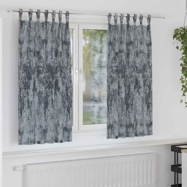 Sammetsgardiner 2 st Silvergrå 175 x 140 cm Sammet