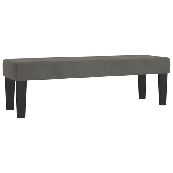 Ramsäng med madrass mörkgrå 140x190 cm sammet