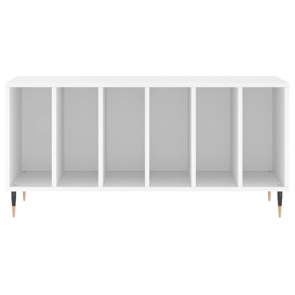 Stereobänk vit 100x38x48 cm konstruerat trä
