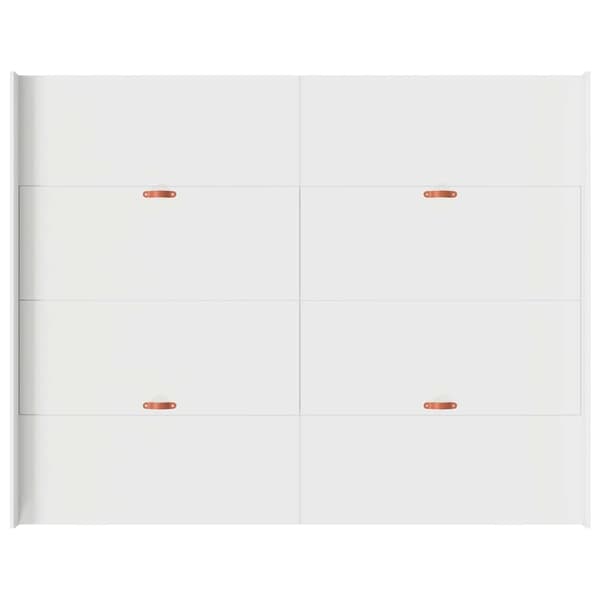 Förvaringssängram med låda Vit 135 x 190 cm Konstruerat trä