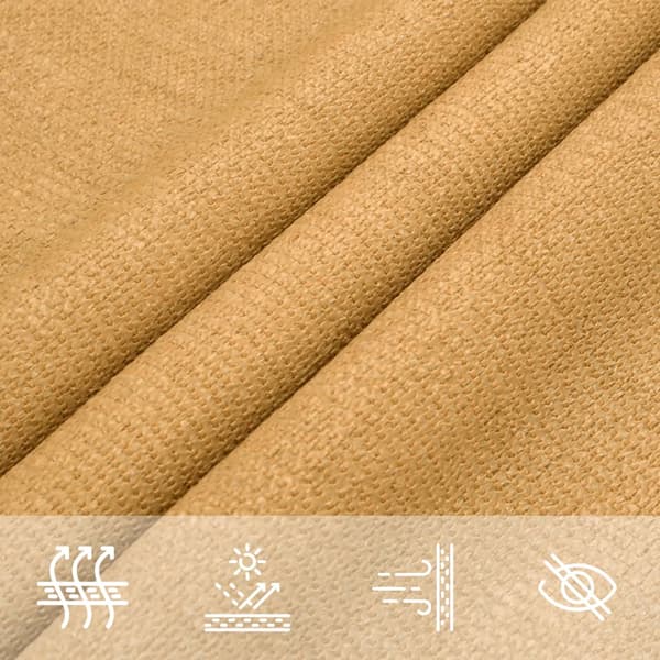 Solsegel 160 g/m² rektangulär sand 2,5x3 m HDPE