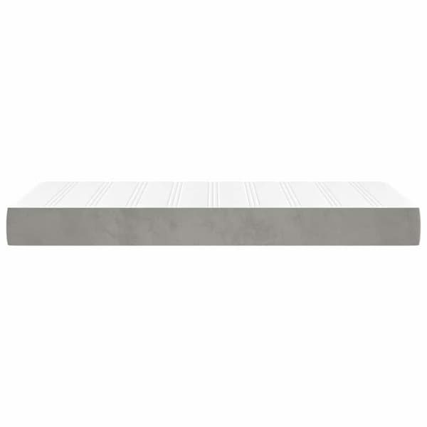 Pocketresårmadrass medium ljusgrå 90x220x20 cm sammet