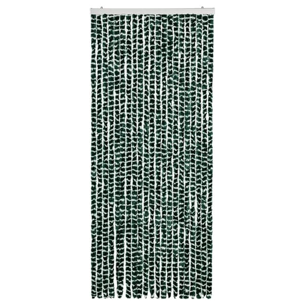 Insektsdraperi grön och vit 90x220 cm chenille
