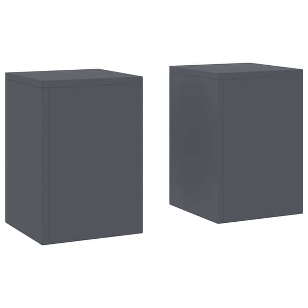 Växtställ 2 pcs Antracit 24 x 24 x 35 cm Stål