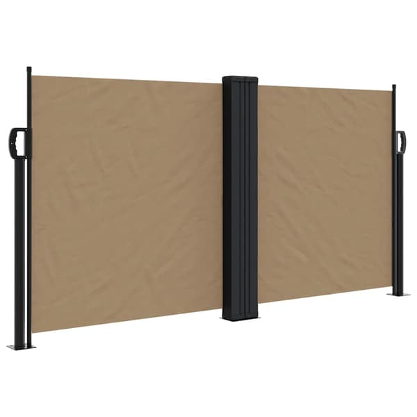 Infällbar sidomarkis taupe 120x1000 cm