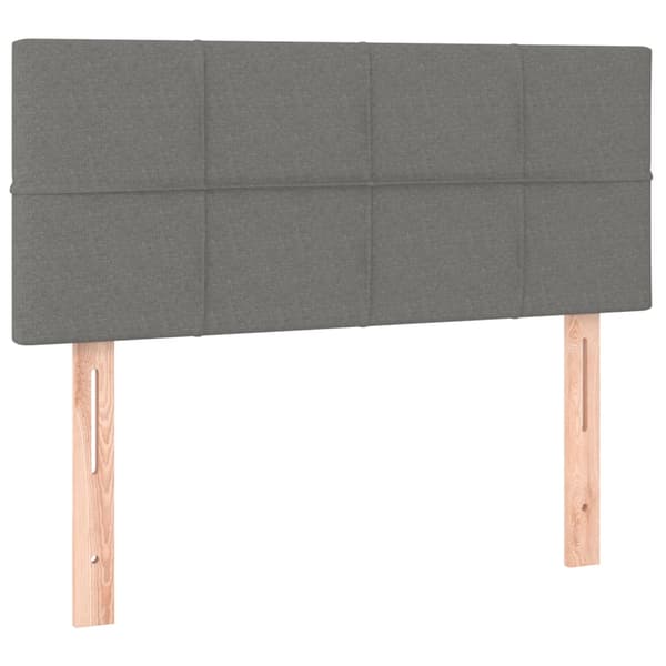 Ramsäng med madrass mörkgrå 90x190 cm sammet