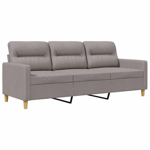 3-sitssoffa taupe 180 cm tyg