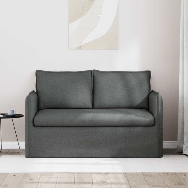 Soffa Mörkgrå 136 x 82 x 85 cm tyg