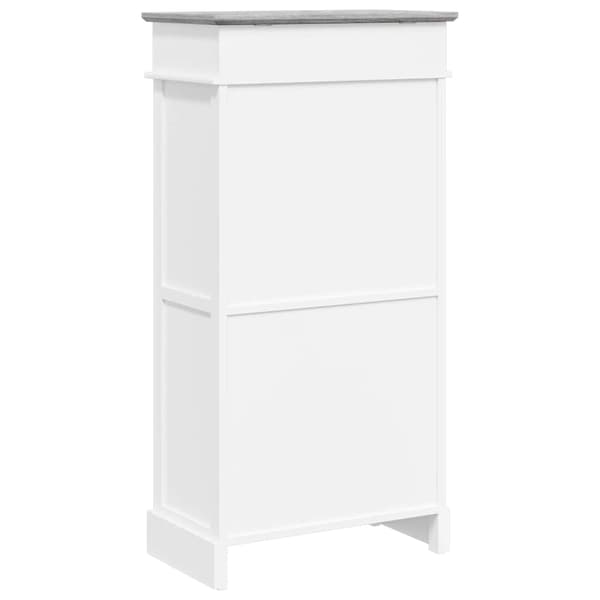 Skoskåp grå 50x28x98 cm kejsarträ