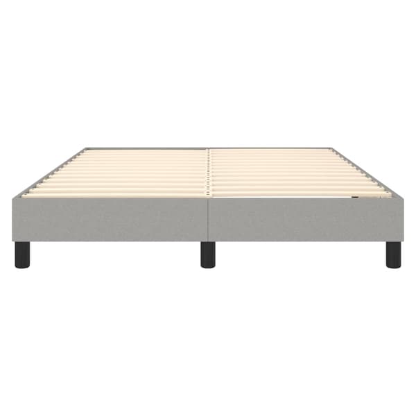 Boxspring-sängram ljusgrå 140x190 cm tyg