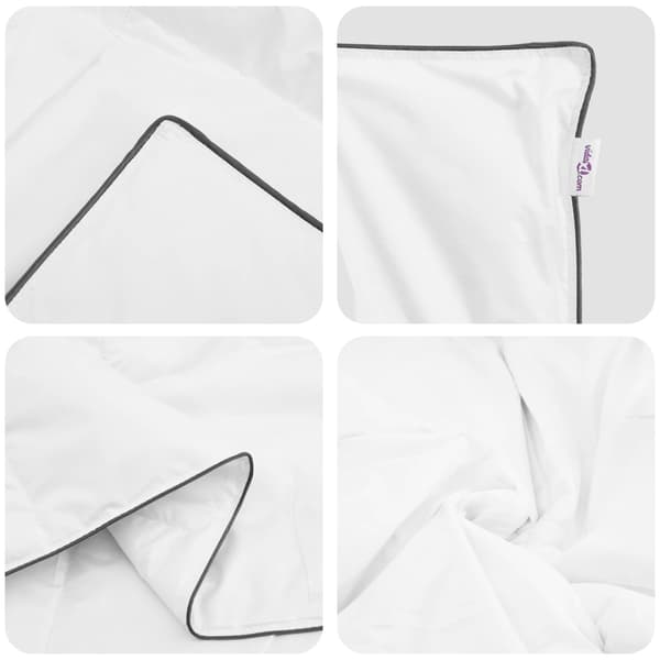 Vinter Täcke med kudde 3 pcs Vit Dunfjäder