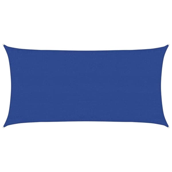 Solsegel 160 g/m² rektangulär blå 3x6 m HDPE