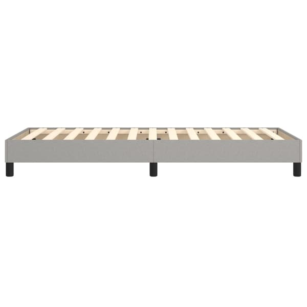 Boxspring-sängram ljusgrå 90x200 cm tyg