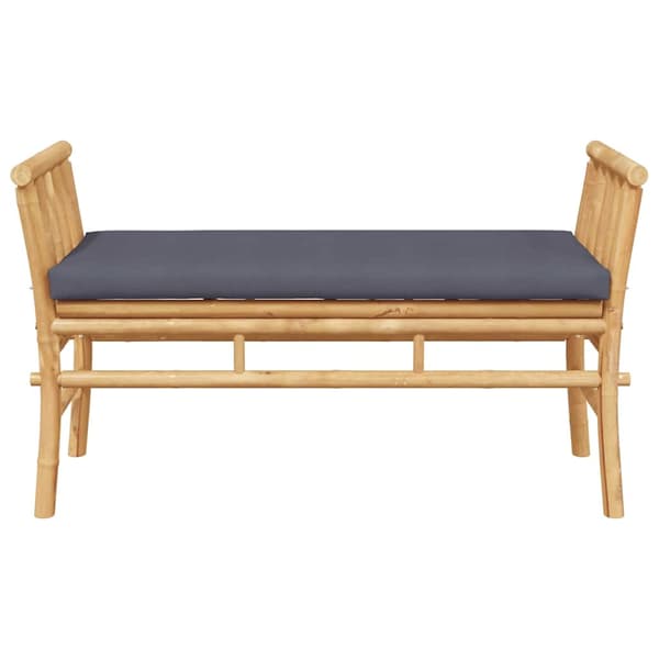 Trädgårdsbänk 2 -Seater 110 x 38 x 65cm Bambu Brun Rektangulär