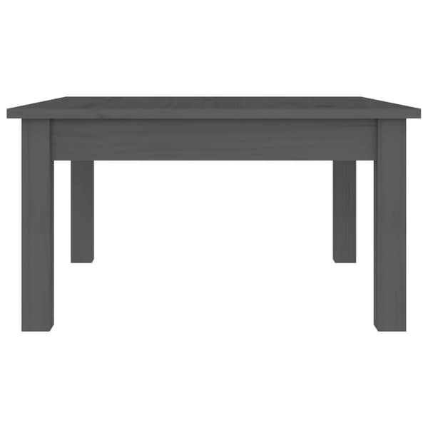 Soffbord grå 55x55x30 cm massiv furu