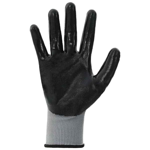 Arbetshandskar 24 pcs Grå och svart 10 / xl Polyester