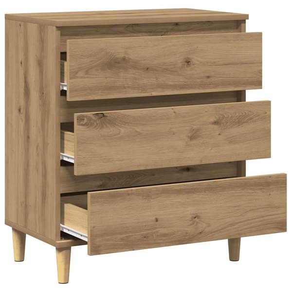 Byrå ek 60x35x70 cm konstruerat trä