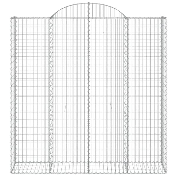 Gabion bågformad 200x50x200/220 cm galvaniserat järn