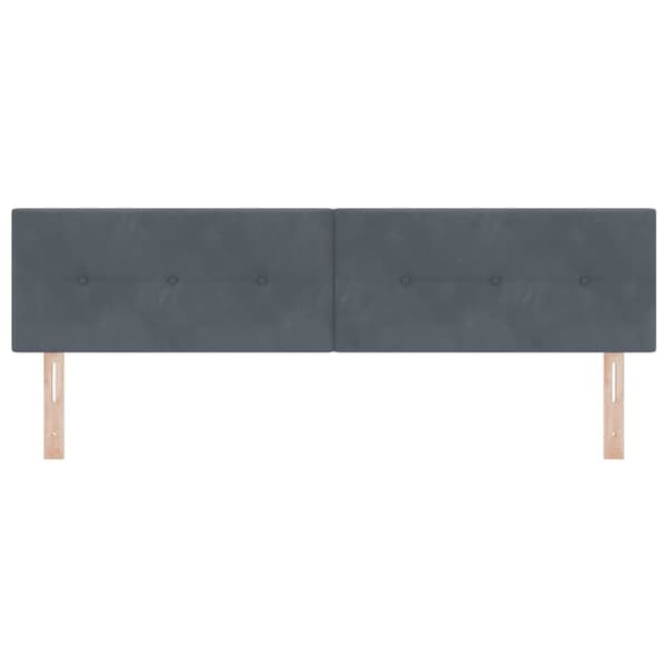 Huvudgavel Mörkgrå 180 cm Sammet