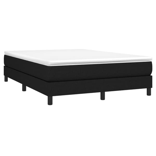 Boxspring-sängram svart 140x190 cm tyg