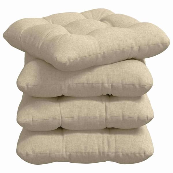 Sittkuddar 4 pcs Kräm 40 x 40 x 12 cm tyg