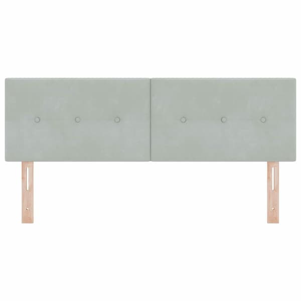 Huvudgavel Ljusgrå 160 cm Sammet