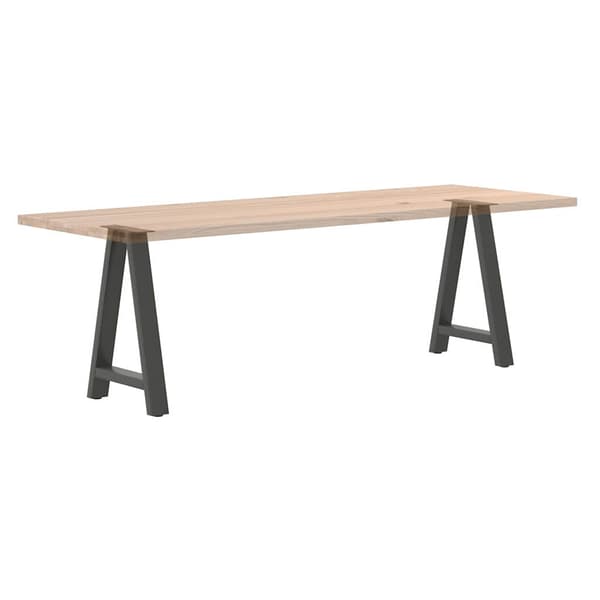 Matbordsben A-formade 2 st antracit 60x(72-73) cm stål