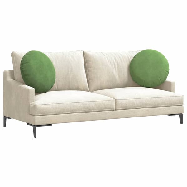 Sittkuddar 2 pcs Ljusgrön Ø50 x 19 cm Sammet
