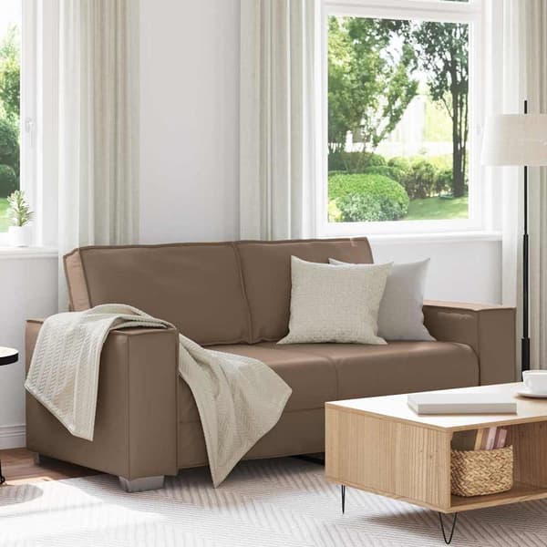 Tvåsitssoffa Cappuccino 180 cm Konstläder