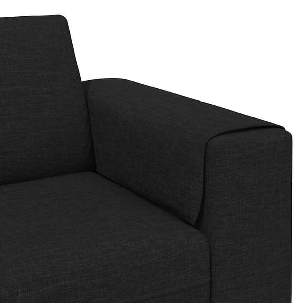 Vardagsrumsoffa Svart 250 x 77 x 76 cm Polyester