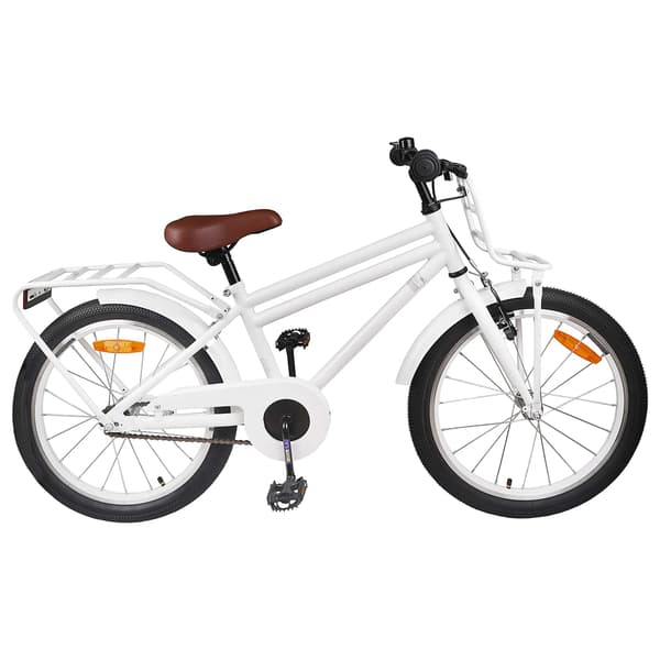 Barncykel 20 Tum för 6-11 år gamla Vit