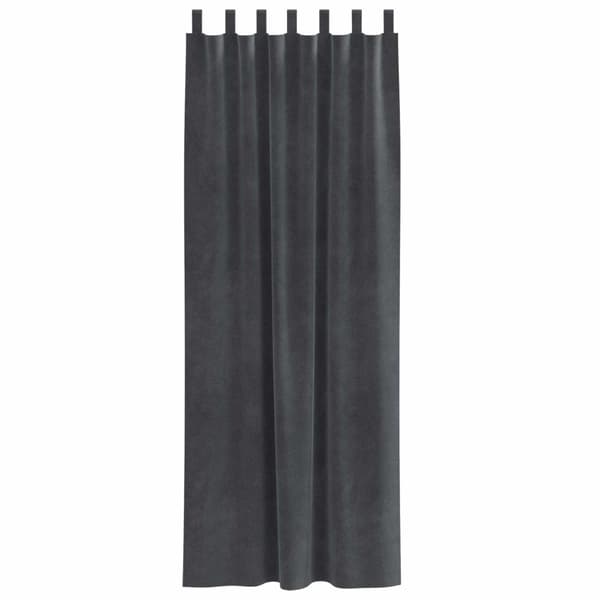 Mörkläggningsgardiner 2 st Ljusgrå 140 x 260 cm Sammet