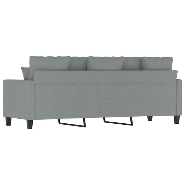 3-sitssoffa ljusgrå 180 cm tyg