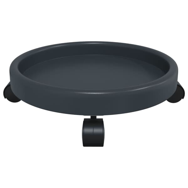 Blomvagnar med hjul 2 st grå diameter 34 cm 35 kg