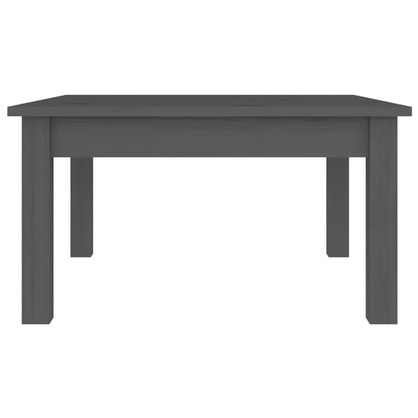 Soffbord grå 55x55x30 cm massiv furu