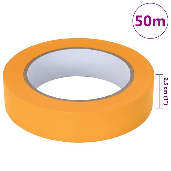Målartape 50 pcs Gul 25mm x 50m Papper