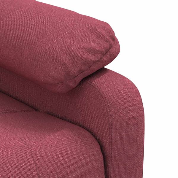 Reclinerfåtölj vinröd tyg