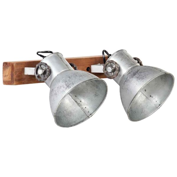Industriell vägglampa silver 45x25 cm E27