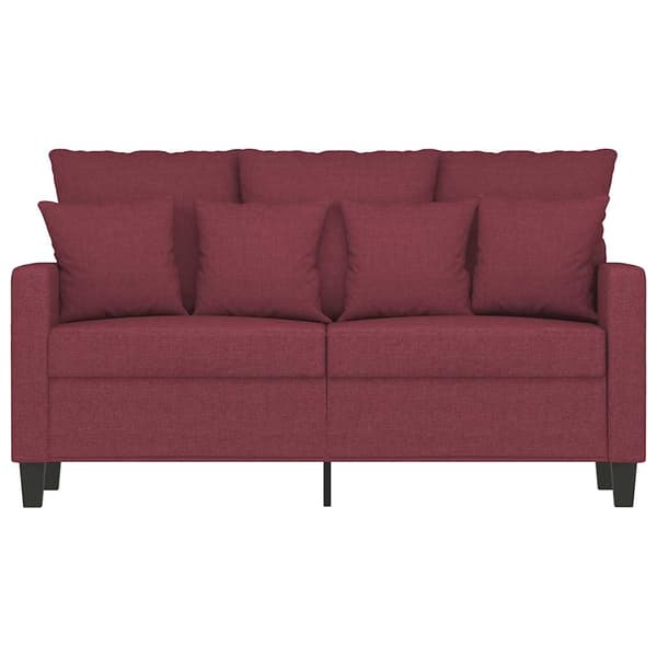 2-sitssoffa vinröd 120 cm tyg