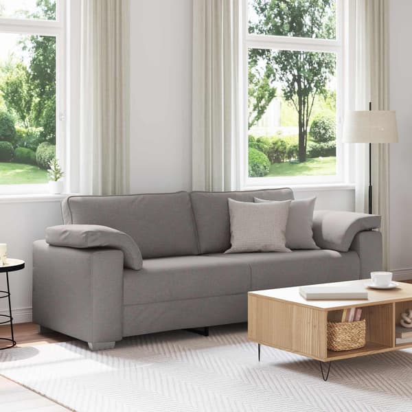 3-Sits soffa Taupe 220 cm tyg