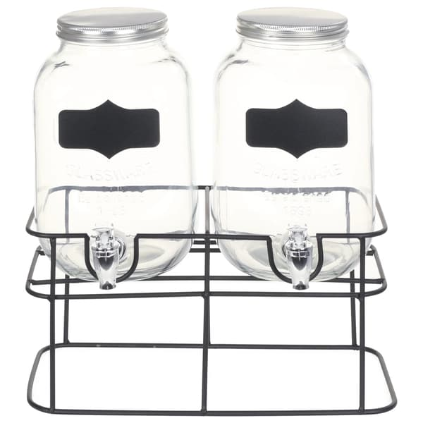 Glasbehållare 2 st med stativ 2 x 4 L